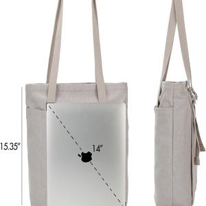 Convertible tote bag. Beige Color.